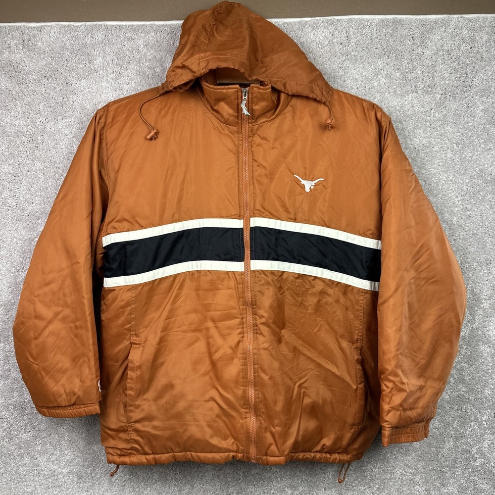 Vintage Spotlight Texas Longhorn Nylon Jacket‎ With Hoodie Size XL